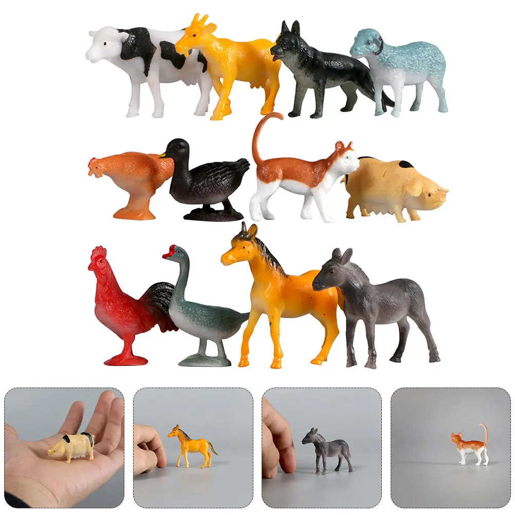 

1Set Simulate Farm Animals Assorted Color Early Education Playset Enhances Vocabulary Hand-Eye Coordination Animal Toys