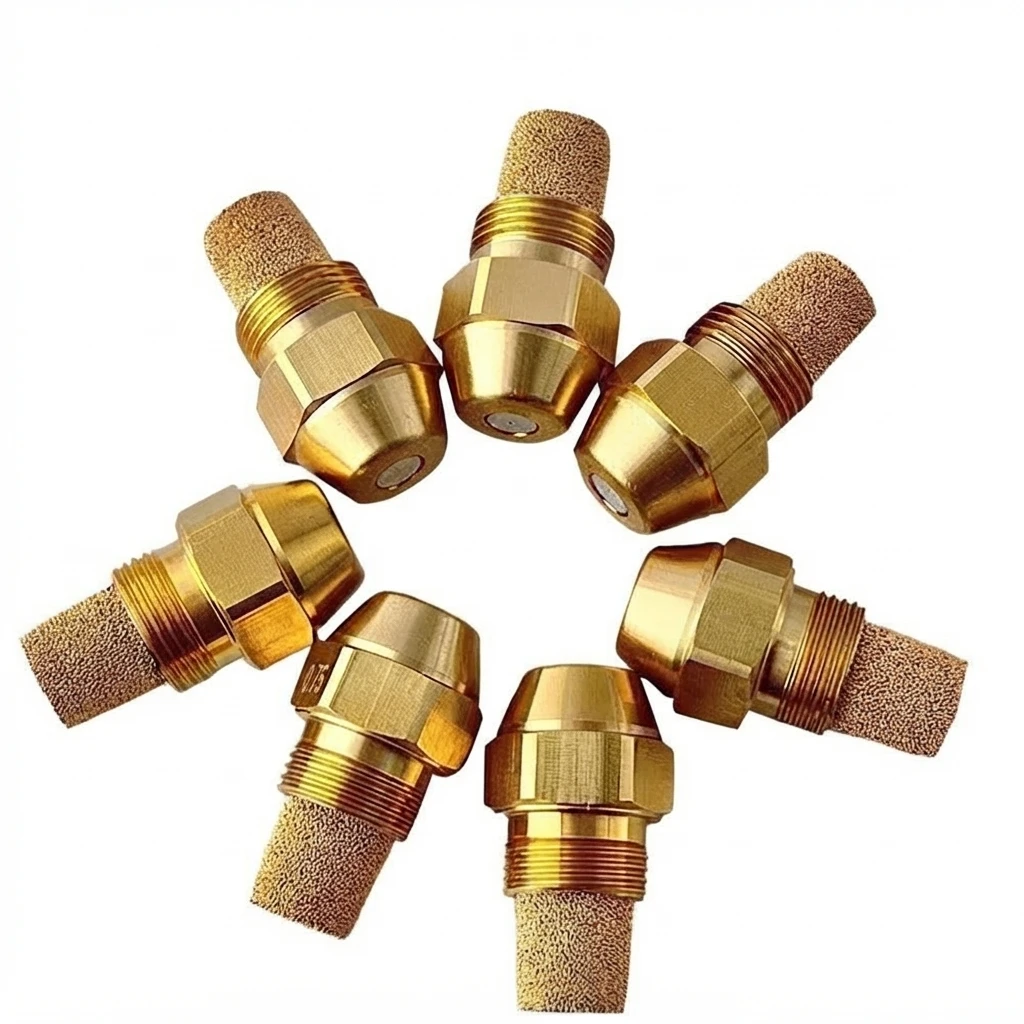 Diesel Fuel Jet Brass Burner Oil Nozzle Burner, 60Degree,  Boiler Waste Oil Burner Nozzle Heavy