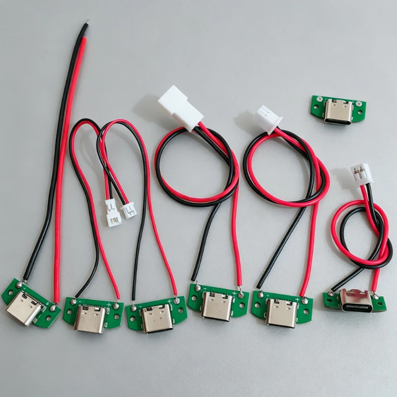 Cltgxdd 1pcs USB Type-C Female Adapter Board 16P Only Charges 5V 3A With PH1.25/2.0/2.54mm Terminal Wire For DIY Charging Module