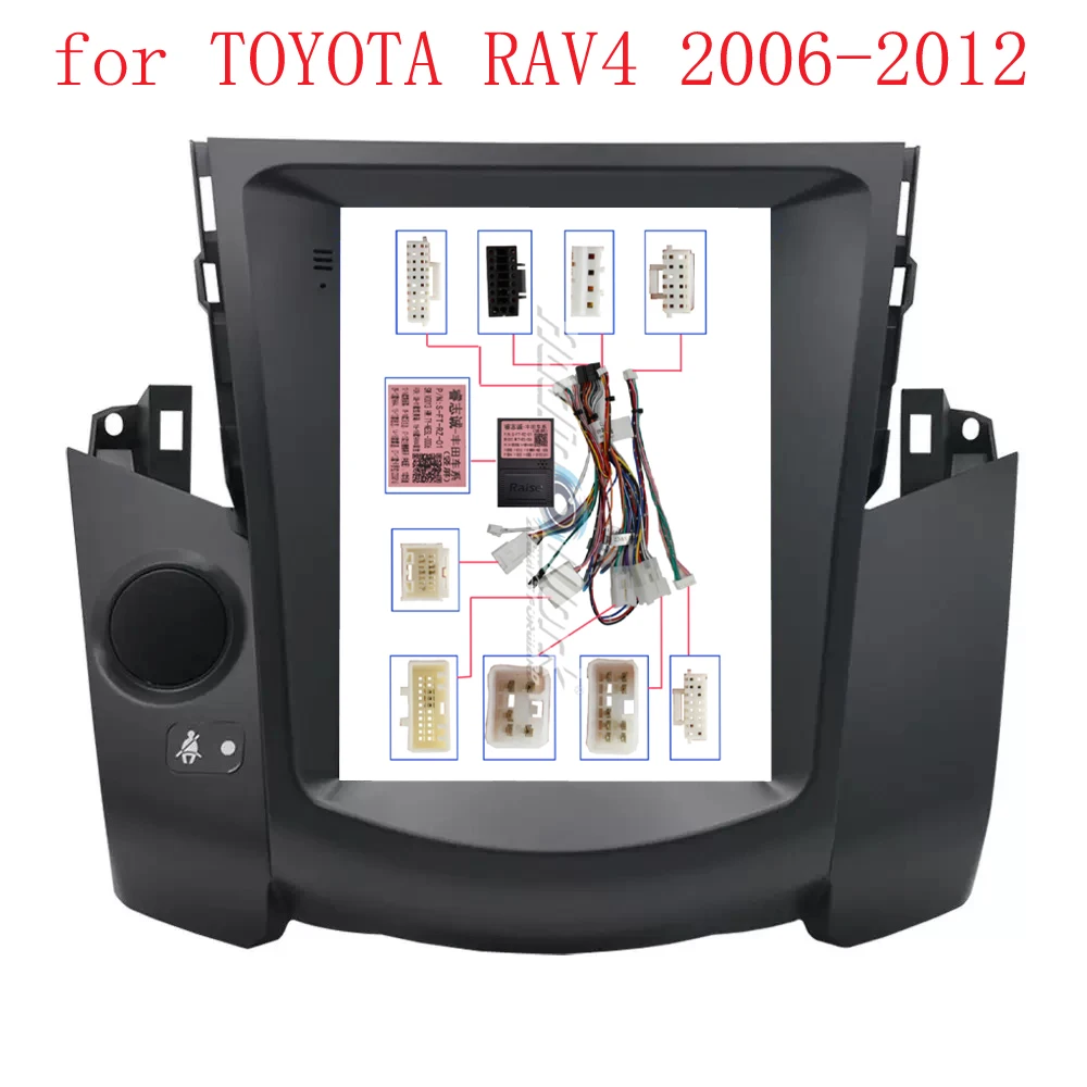 

WQLSK Car Android 2 Din Fascia Frame Adapter For TOYOTA RAV4 2007-2012 9.7 INCH VERTICAL SCREEN DVD Installation Panel Frame Kit