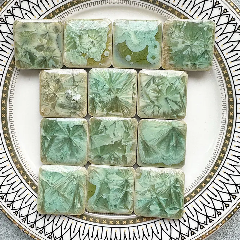 100g Piastrelle a mosaico in ceramica fai-da-te Foglia di vetro a forma di petalo Ornamenti fatti a mano Piastrelle Artigianato da parete Cristallo per materiale decorativo 917