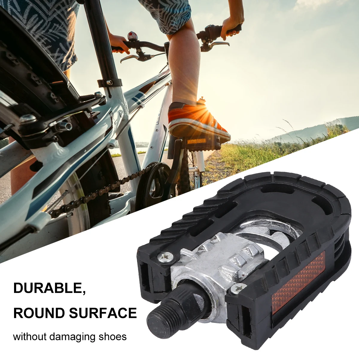 

2pcs Foldable Bike Pedals For Mountain Road Bicycle Folding Accessories Hollow Reflective Stripes Lightweight Smooth Riding