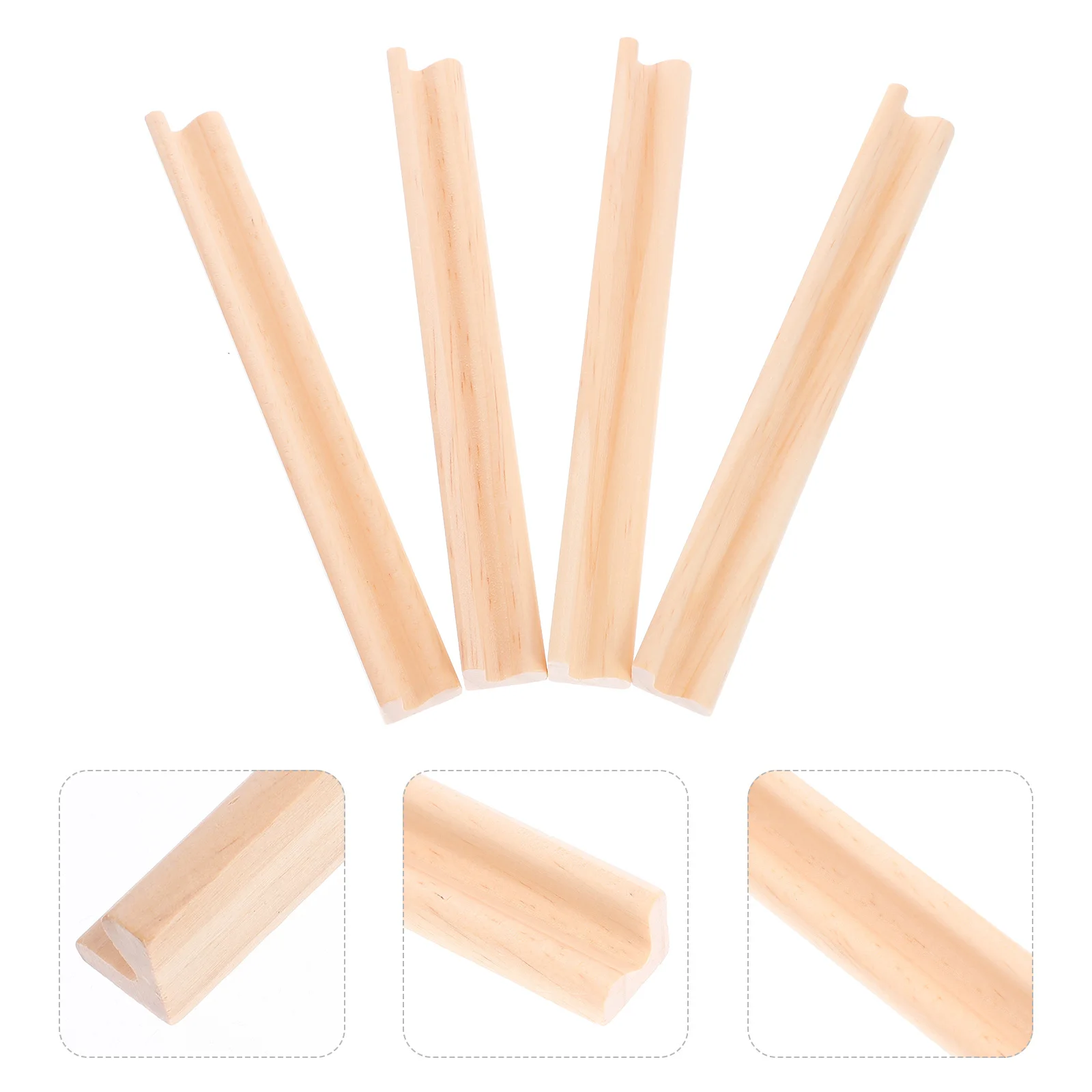 

4 Pcs Alphabet Bases 19cm DIY Domino Holder Gaming Cards Stand Wooden Displaying Base Travel Toy Trays Wooden Display Base