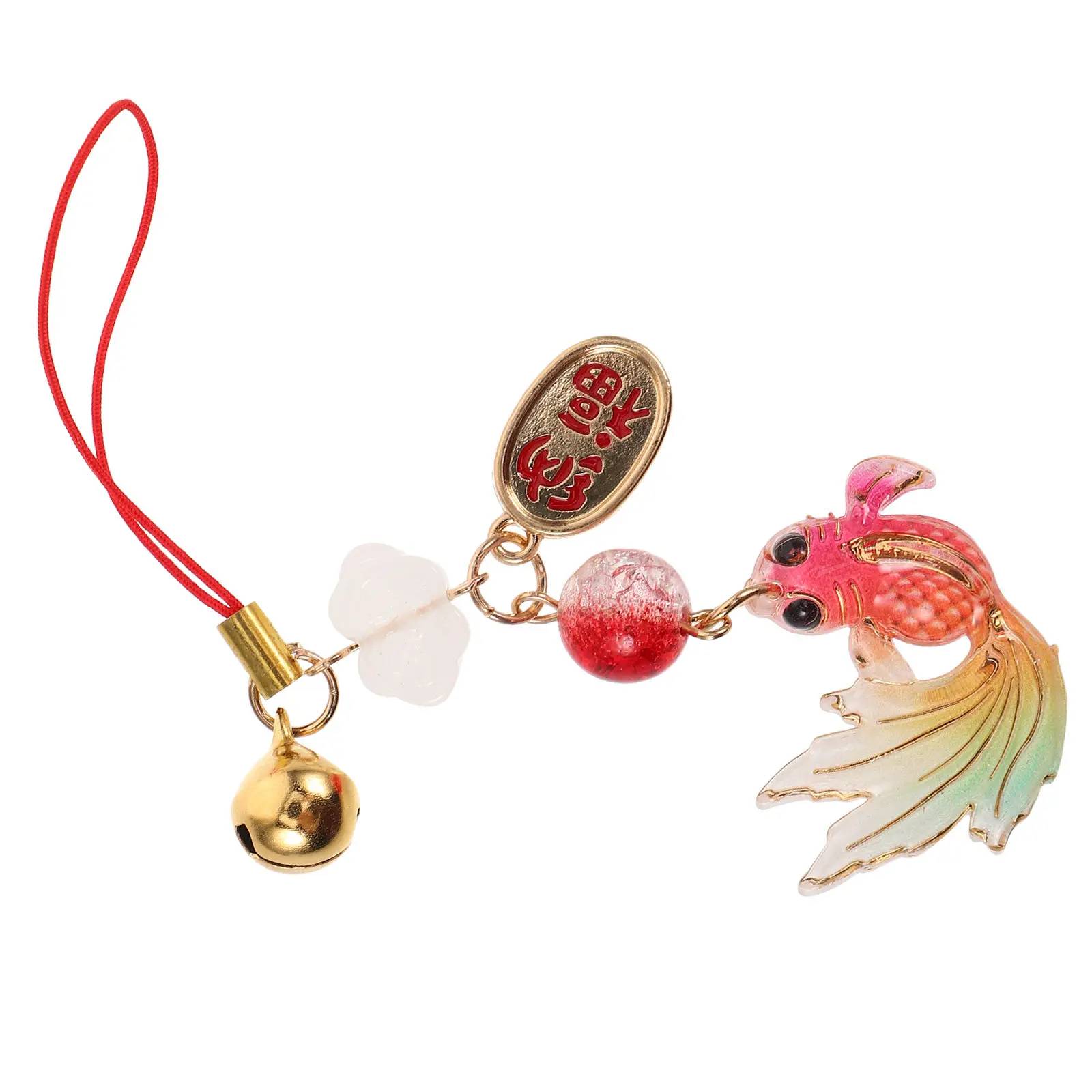 Charm Lucky Decor Asian Keychain Chinese Fortune Door Hanging Pendant Cell Phone Feng Shui