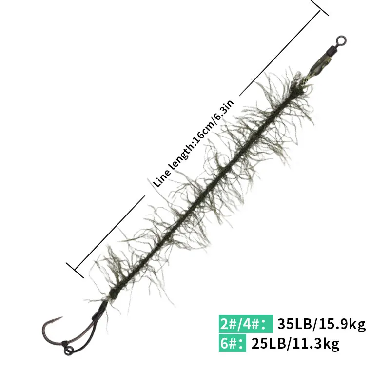 Carp Fishing Line Braided Weed Wire For Carp Hair Rig Making Soft Hooklink Simulated Seaweed Line Method Feeder Accessory Tackle view 3