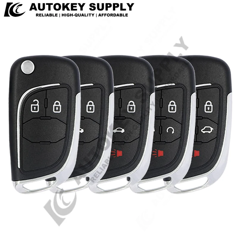 Remote Key Shell 2 3 4 5 Buttons Modified Flip Folding Remote Car Key Case HU100 Blade AKGMF129 For Chevrolet Cruze Lova Aveo
