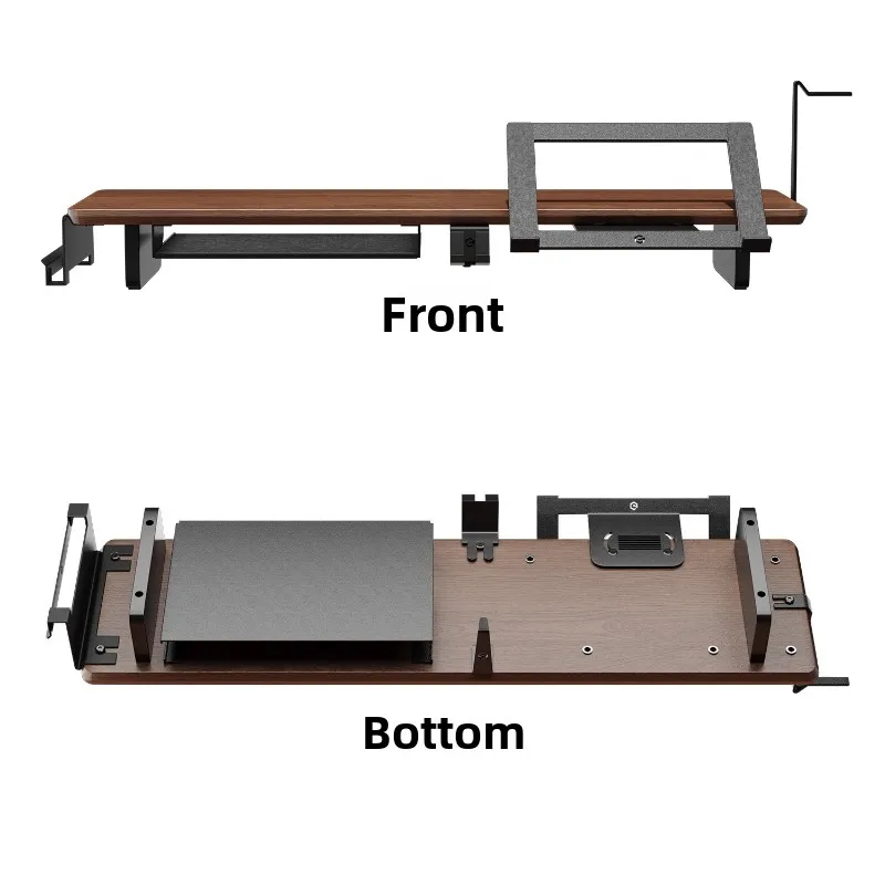 Modular Monitor Stand Riser,Bamboo Desktop Organizer with Storage,Multi-functional Computer Monitor Shelf，Office Desk Management