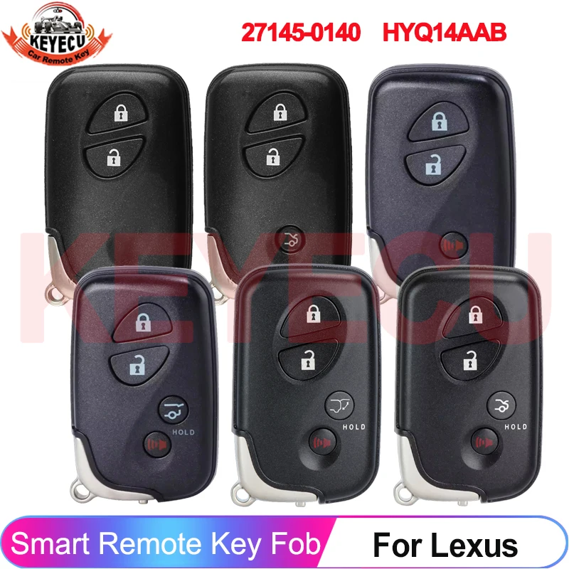 

KEYECU HYQ14AAB 271451-0140 для Lexus IS250 IS350 ES350 GS430 2006 2007 2008 2009 2010 4 кнопки дистанционного смарт-брелок