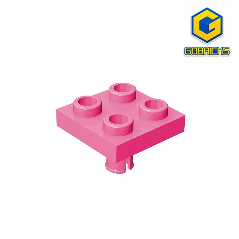 Gobricks GDS-902 platte, modifiziert 2x2 mit Stift auf der Unterseite kompatibel mit Lego 2476 DIY pädagogische Bausteine technisch