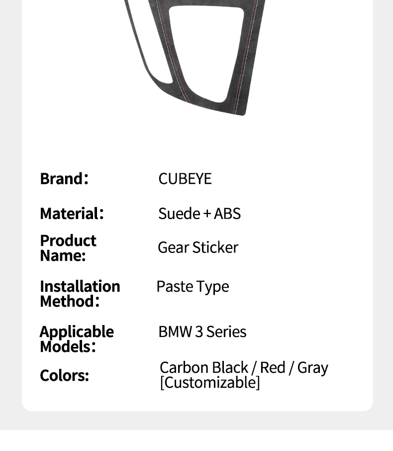 Für BMW F30 F34 F36 Getriebe Shift Control Panel Trim Rahmen Dekorative Aufkleber Aus Alcantara Auto Innen Tuning Zubehör – Detail 4