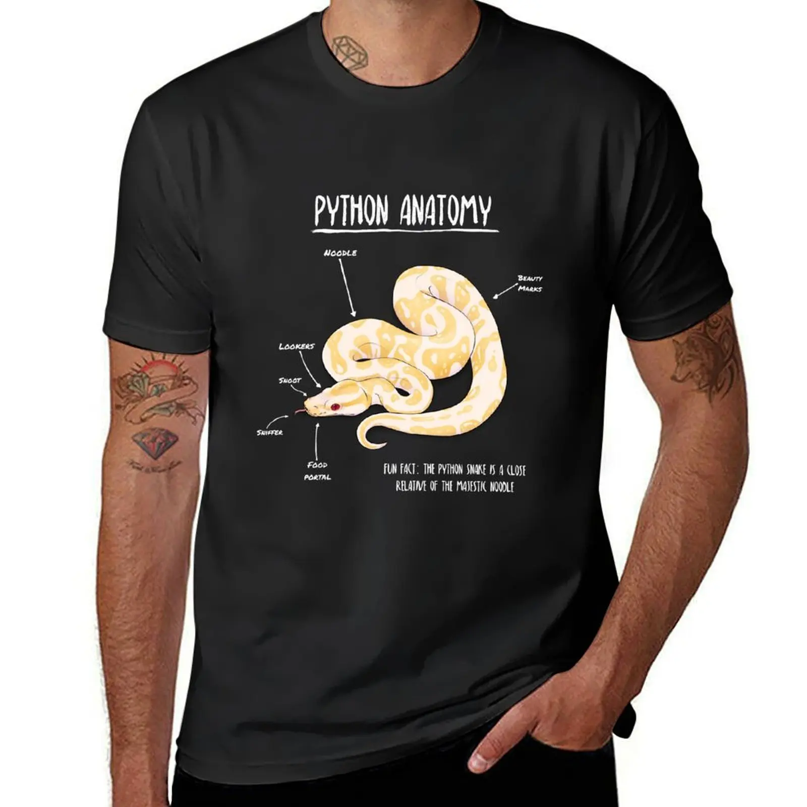 Albino Python anatomy T-Shirt heavyweights new edition tees Aesthetic clothing mens graphic t-shirts anime