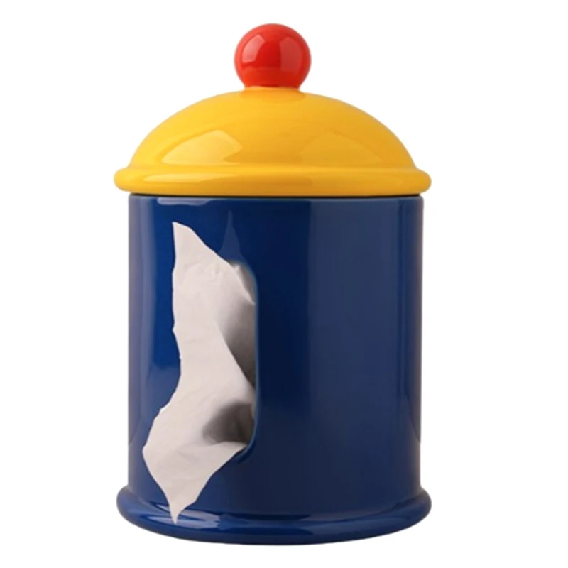 

Dopamine Color Tissue Box Holder Case, Creative Nordic Tissue Cover Napkin Holder Organizer Box Living Room Decor