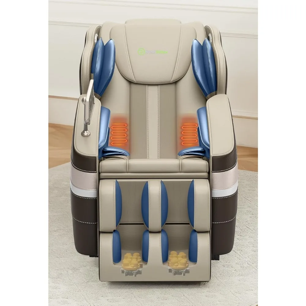 Cadeira de massagem de corpo inteiro, poltrona reclinável de massagem de gravidade zero com 6 modos automáticos, airbag de corpo inteiro, adequada para escritório e casa