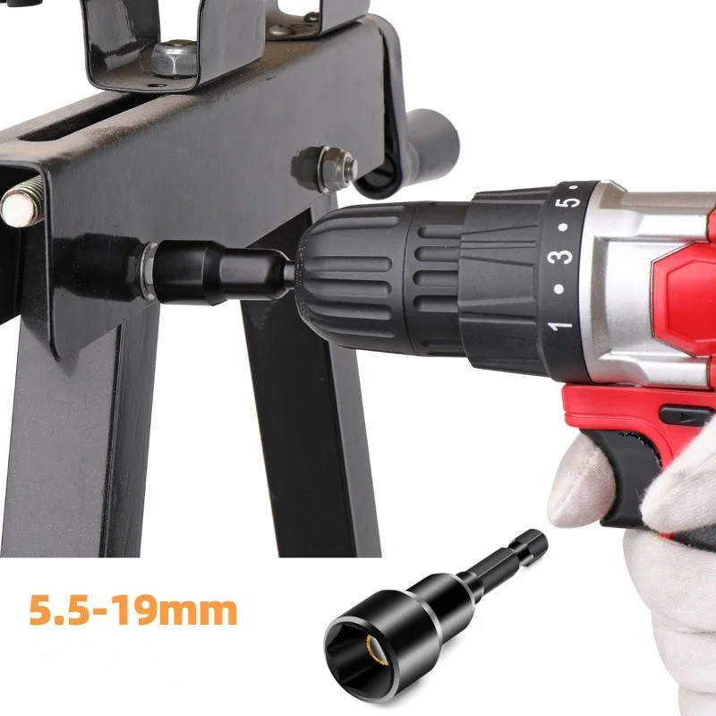 6-19mm Impact-Socket Magnetic Nut Screwdriver Deep Socket Adapter 1/4 Hex Wrench Heads Electric Drill Bit Repairing Hand Tools