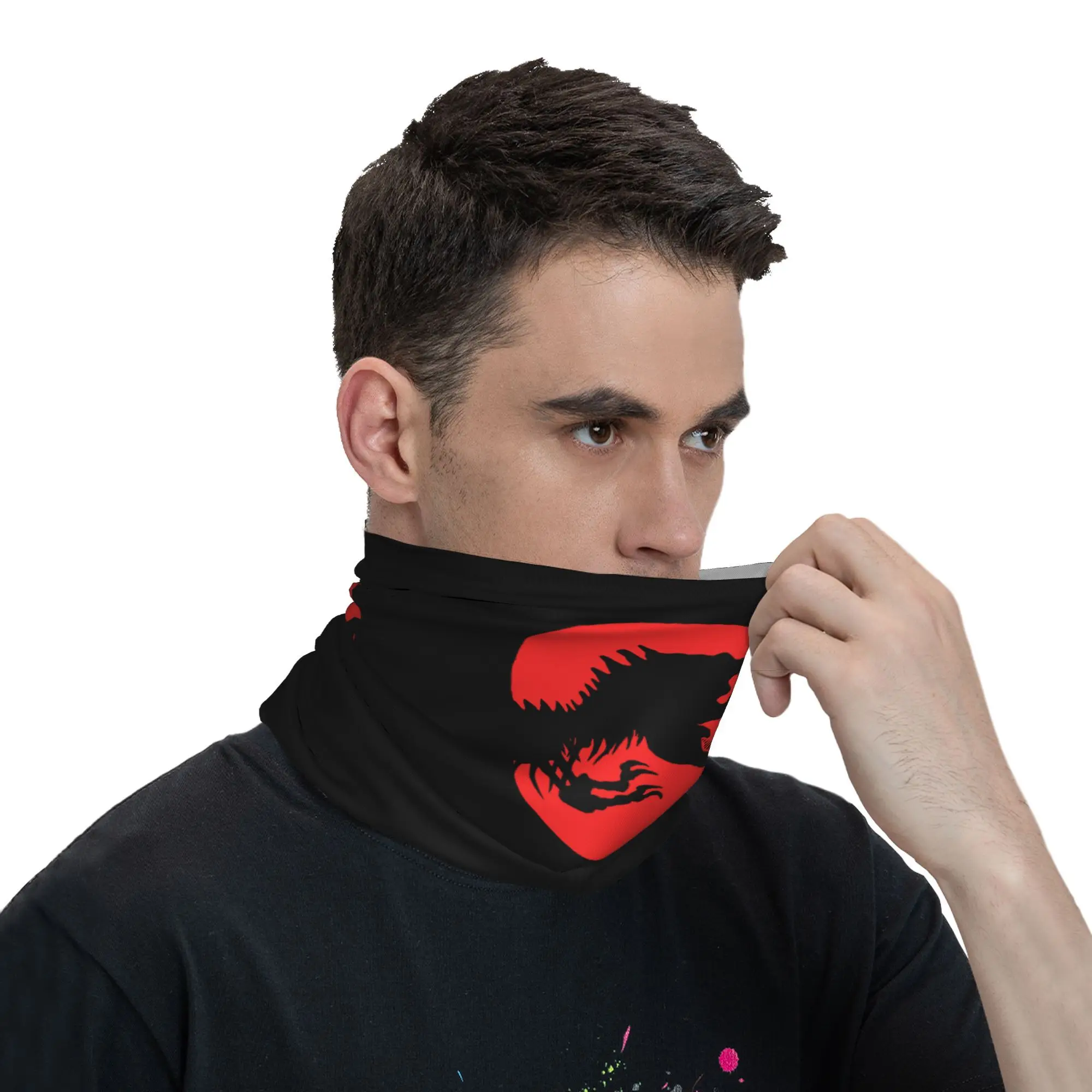 Dinosaurus Jurassic Park Bandana Nekhoes Gedrukt Masker Sjaal Multifunctioneel Gezichtsmasker Rijden Voor Mannen Vrouwen Volwassen Winddicht
