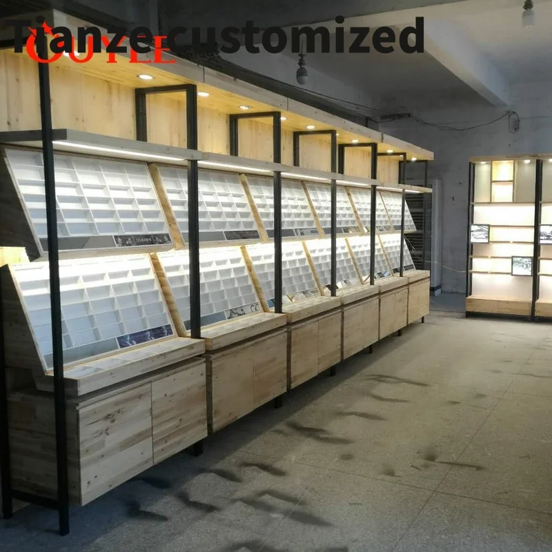 

Customized-Wooden Hot Sale Design Sunglasses Display Store Fixtures Wall Optical Furniture