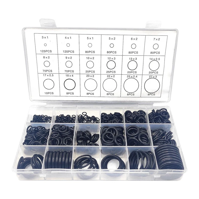 850PCS Rubber O-Ring Sealing Classification Gasket Kit Set Washer Ring Kit For Plumbing Automotive Mechanic Repairs