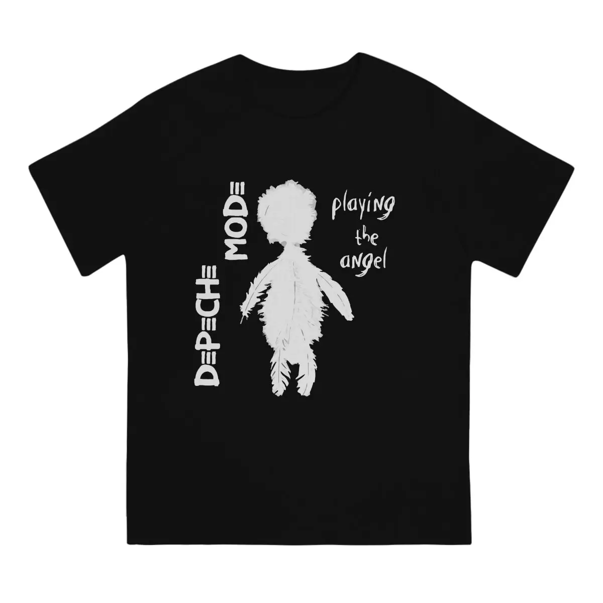 Men T-Shirt Playing The Angel Funny 100% Cotton Tee Shirt Short Sleeve Depeche Cool Mode T Shirt Round Neck Tops Gift Idea