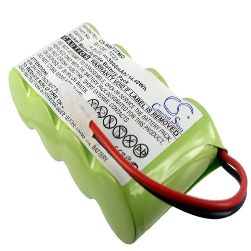 

Medical Battery For Welch-Allyn 7229 B11261 72240 12000 Ni-MH 4.80V 3000mAh / 14.40Wh Green 90.00 * 45.80 * 22.60mm