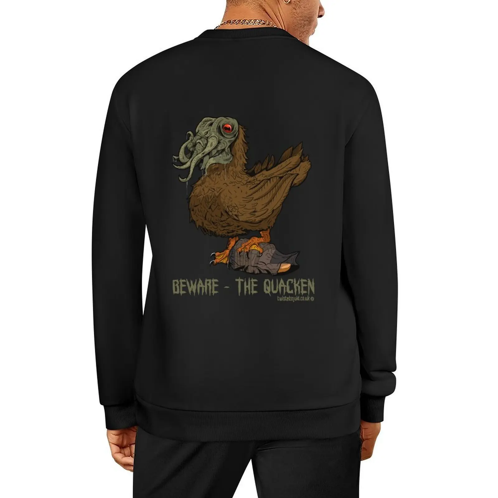 

Beware - The Quacken! Twisted Squid Pullover anime clothes mens clothes men's coat sweatshirt men