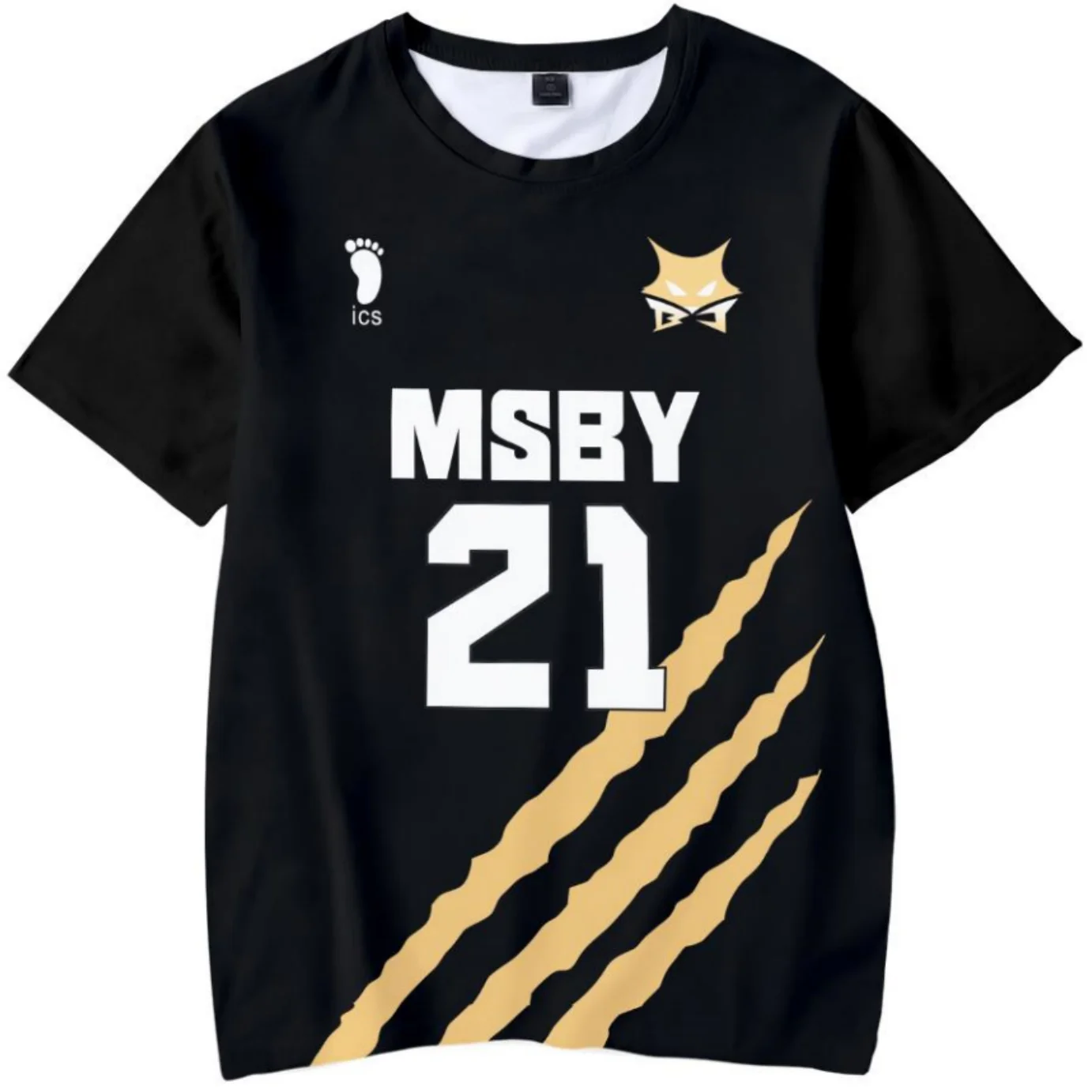 Haikyuu MSBY Black Jackal 3D Summer T-shirt Cartoon Tees O-neck Fashion Short Sleeve Piece Casual Anime Element Male Top