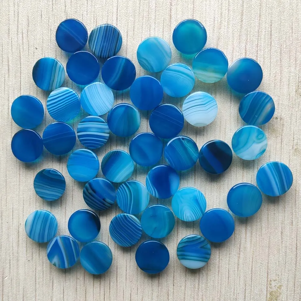 Fashion high quality Natural blue stripe onyx round cabochon beads for jewelry making 12mm wholesale 50pcs/lot  free shipping