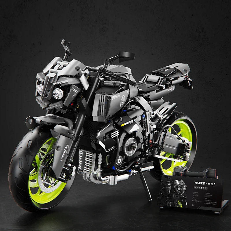

MT10 Heavy Motorcycle Sports car Building block model ornament Originality Puzzle assembly Toy Boy's Gift