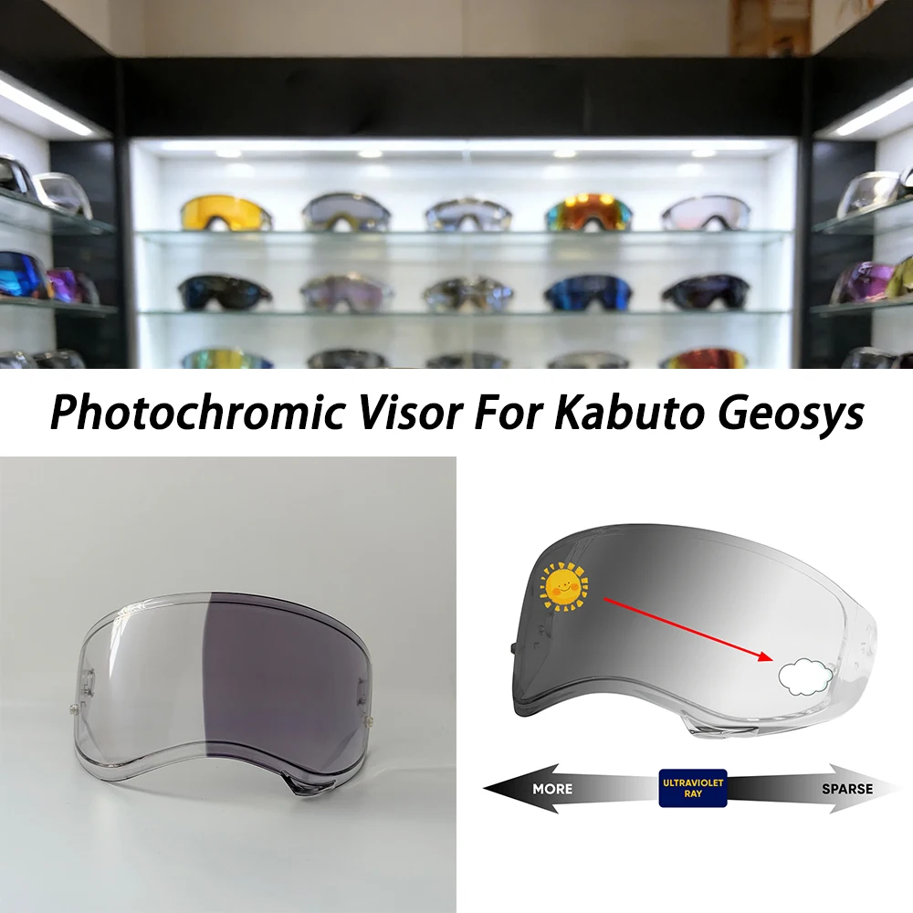 helmet Photochromic Visor For OGK Kabuto Geosys