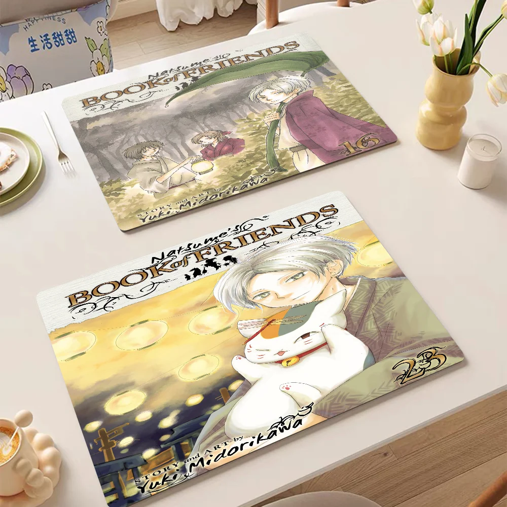 Anime Natsume Yuujinchou Kitchen Absorbent Pad Dry Draining Mat Sink Washstand Coffee Machine Pads Table Faucet Anti Splash