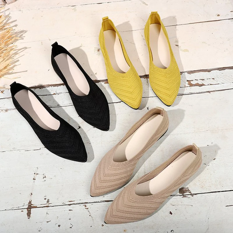 Women Flats Shoes 2024 New Summer Casual Mesh Breathable Flat Shoes Ladies Comfort Light Sneakers Women Slip on Loafers Shoes