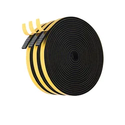3mm Thickness Strong Adhesion EVA Black Sponge Foam Rubber Tape Anti-collision Seal Stri Width 6/12/25mmSound Insulation Strip
