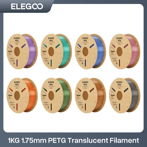 ELEGOO PETG нить полупрозрачная красная 1.75 мм 1 кг