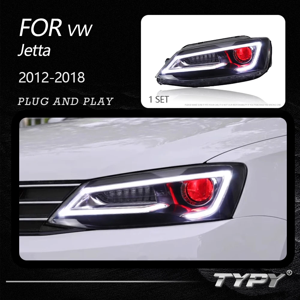 

TYPY Car Headlights For Volkswagen Jetta 2012-2018 LED Car Lamps Daytime Running Lights Dynamic Turn Signals Car Accessories