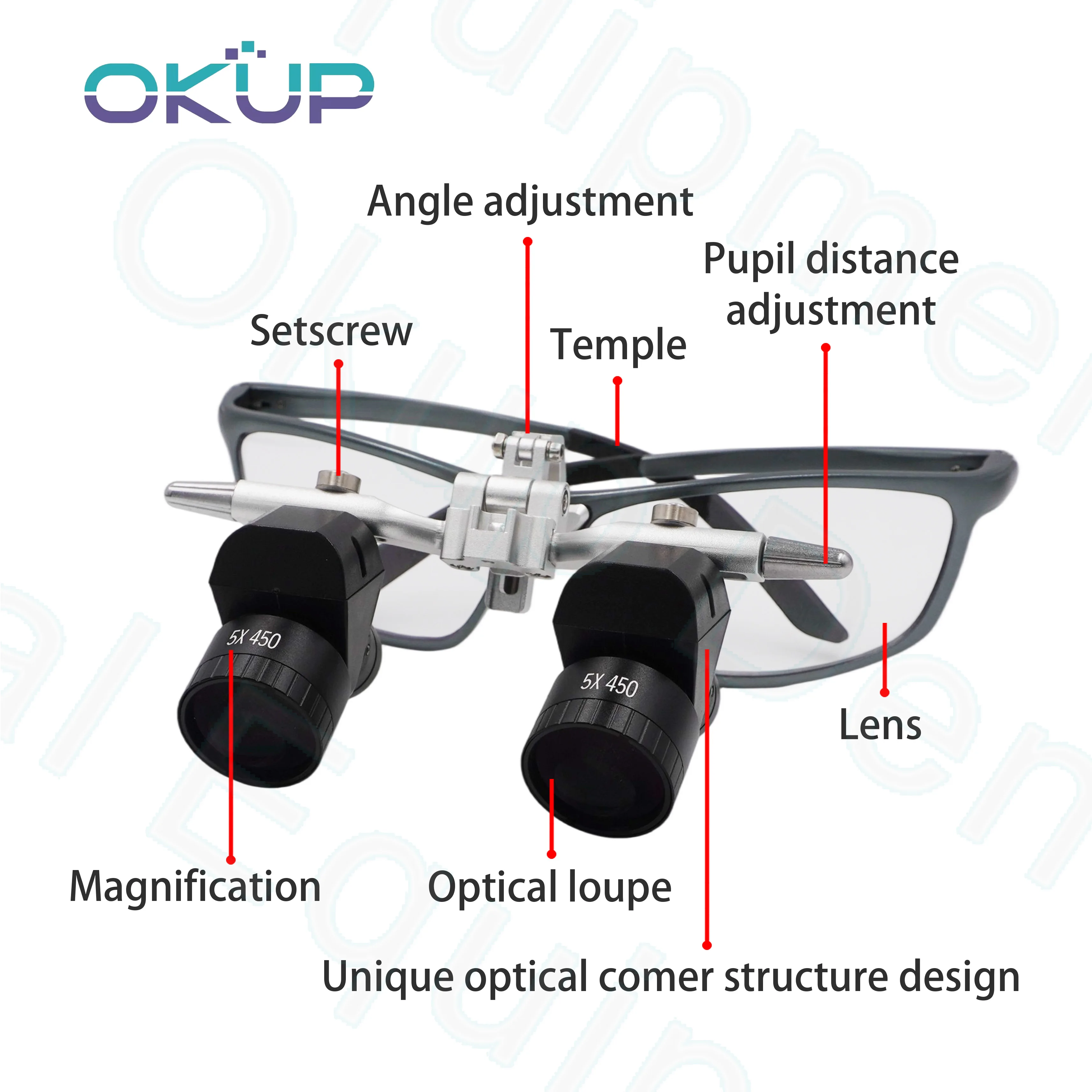 

Wireless 5W Dental LED Headlight Removable Clip-on Headlamp with Optical Filter for Loupes Medical Magnifier