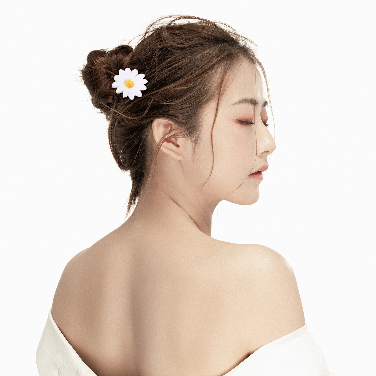 

12pcs Sunflower Clips Sweet Design Easy Match Daily Outfit All Styles Thick Straight Curly Hair Parties Travel