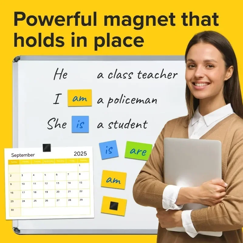 Grandes ímãs autoadesivos quadrados folhas magnéticas folha magnética macia para geladeira doméstica diy artesanato decoração de geladeira