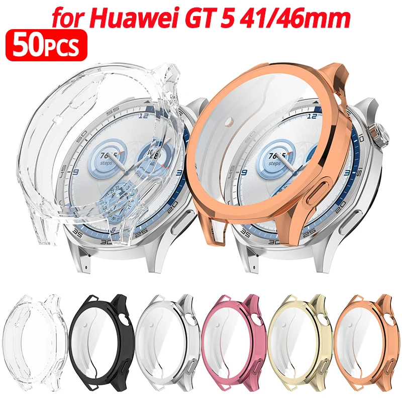 1 Pack TPU Case for Huawei GT 5 46mm 41mm Protector Case Cover Screen Protective Films Huawei Watch GT5 46mm Cases Accesories