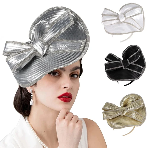 Tocados para mujer, sombrero de sombrerería, sombrero de boda para fiesta, Fedora de ala ancha, tocado Derby de Kentucky, accesorios para el cabello para iglesia