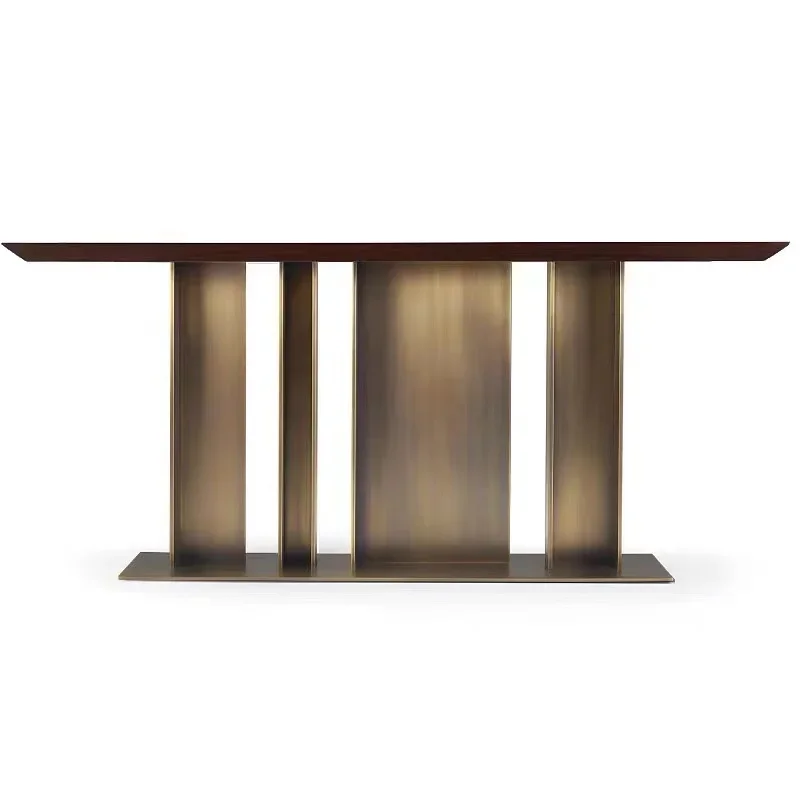 

Light Luxury Stainless Steel Entrance Table Living Room Console Home a Long Narrow Table Sofa Tables Curio Cabinet