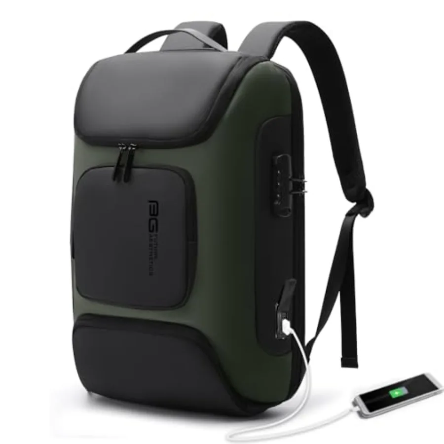 

Business Backpack with USB Charging Port Anti Theft Laptop Backpacks Fit for 15.6 INCH Men Travel Backpack with Water Bottle Ho