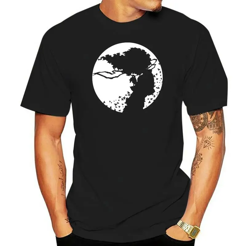 Dark Green Men's T-Shirt Afro Samurai Shadow T Shirt Cotton Round Neck Short Sleeve Design T-shirts Summer/Autumn Tee Tops