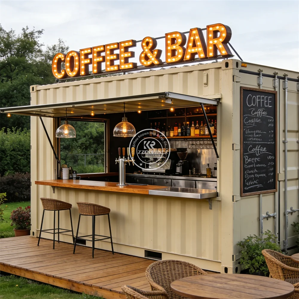 

Уличный контейнерный бар-кофейня, индивидуальный сборный роскошный контейнерный ресторан-бар, мобильный контейнерный киоск