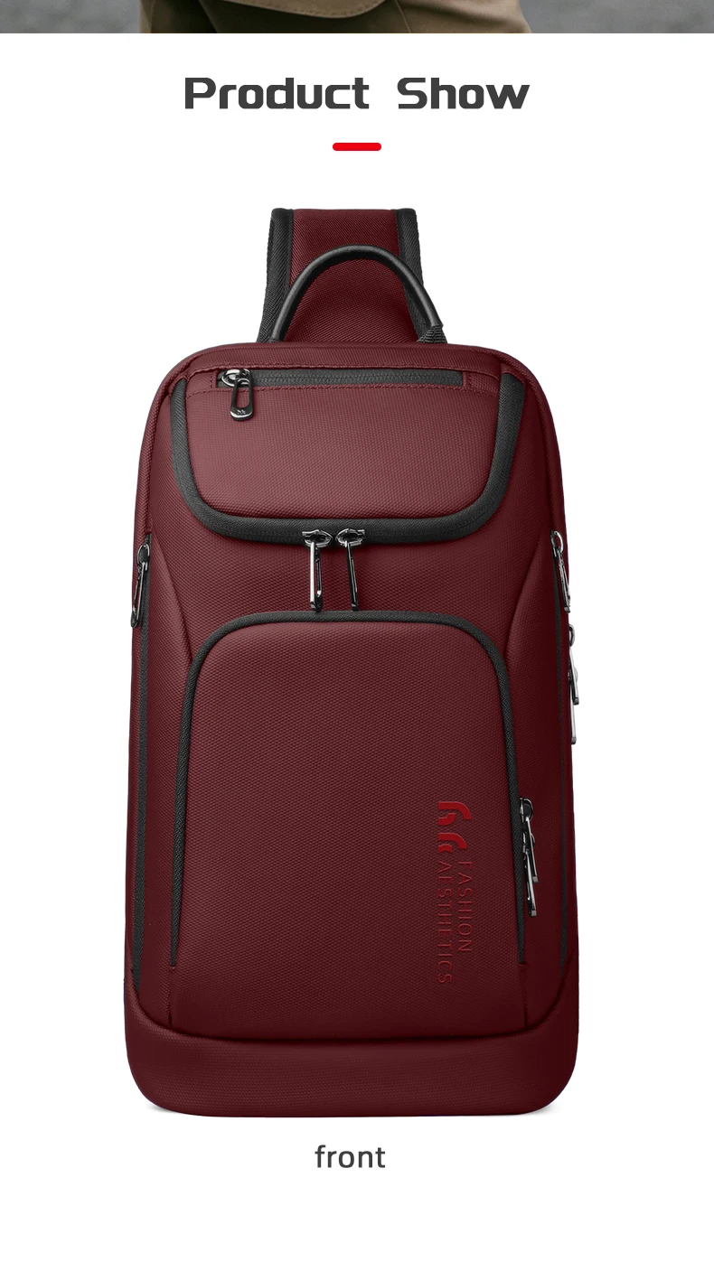 HK Multifunctional Business Chest Bag Waterproof and Scratch-Resistant Men’s Bag Lightweight High-End Fashionable Shoulder Bag