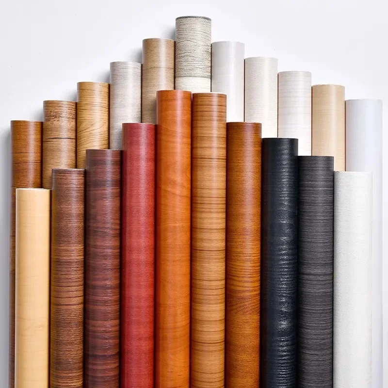

40CM×1M Thickened Anti Fouling Waterproof Wood Grain Self-adhesive PVC Modern Furniture Decoration Wallpaper Living Room Bedroo