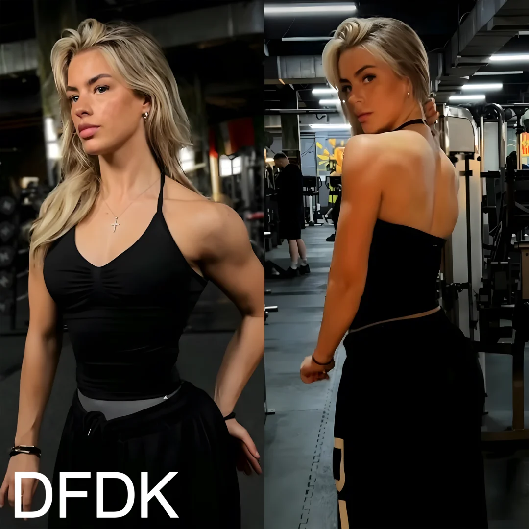 Crossfit Lifting - DFDK シームレス2ピーススポーツスーツ レディース Vネックヨガベスト ハイウエストヒップアップショートレギンス 通気性