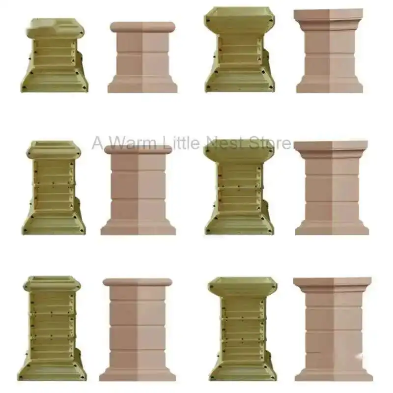 Column Molds Garden Decoration Railing Column Pier Square Column Base Villa Balcony Large Pier Mold M European Square Pier Roman