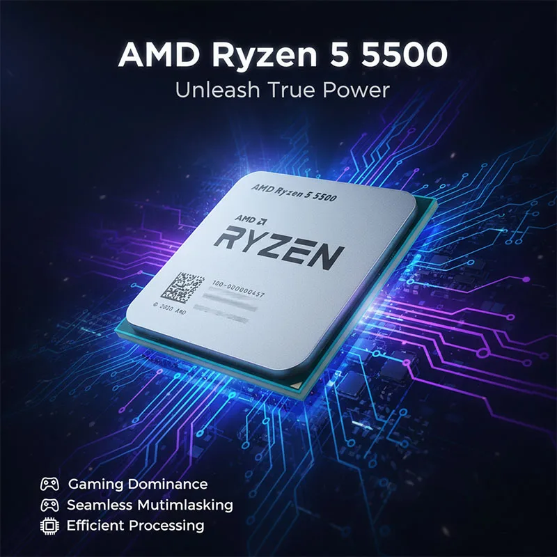 AMD Ryzen 5 5500 New R5 5500 3.6 GHz 6-Core 12-Thread CPU