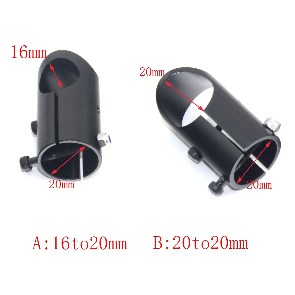 2 pièces 16/20 à 20mm 25 Joint en T en aluminium connecteur à trois voies Joint train d'atterrissage trépied fixe pour Drone UAV agricole de plante RC