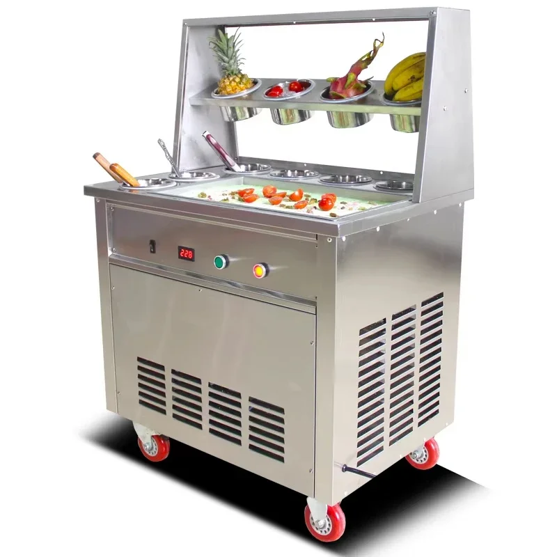 Commercial yogurt porridge milk fruit frying machine, ice cream roll machine, ice cream machine