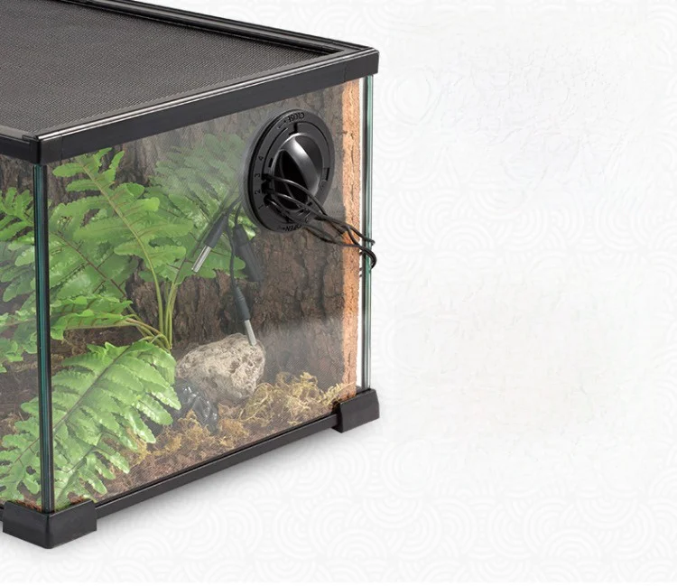 

Repti Zoo Glass Reptile Breeding Tank for Lizards Snakes Beetles Worms Turtle Aquatic And Terrestrial Pet Care Box